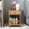 2 Tier Classic Bedside Table Drawer Side Table Living Room Coffee Tea End Table