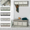Wooden Coat Rack Wall Mount Storage Hanging Shelf TETBURY Hallway Furniture
