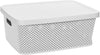 Small Large Plastic Storage Box with Lid Kitchen Home Office Basket Container