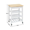 Kitchen Island Trolley Food Tableware Shelves Storag Dining Serving Cart Rolling