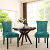 2x Crushed Velvet Dining Chairs Knocker Back/Ring Back Padded Seat Kitchen Chair