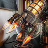 Retro Steampunk Rocket Lamp Space Shuttle Night Light Desk Night Flame Light UK