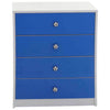 Kids Chest of Drawers Childrens Bedroom Furniture Storage Cabinet 4 Draws -