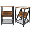 Retro Side Table Bedside Table End Table Nightstand Storage Shelf Home Office