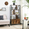 Large Industrial Bookcase Vintage Storage Unit Rustic Metal Cabinet Tall Display