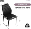 JIEXI Modern PU Leather Armless Chairs for Dining Kitchen, Steel Leg Set of 2 /4