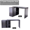 Wooden Corner Desk Storage Cabinet Drawer Home Office L Shape Computer Table