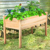 Large 47" Raised Vegetable Planter Box Heavy Duty Wooden Elevated Garden Bed XL