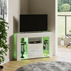 100cm Corner TV Stand Cabinet White High Gloss Door & Matt Body Unit RGB LED