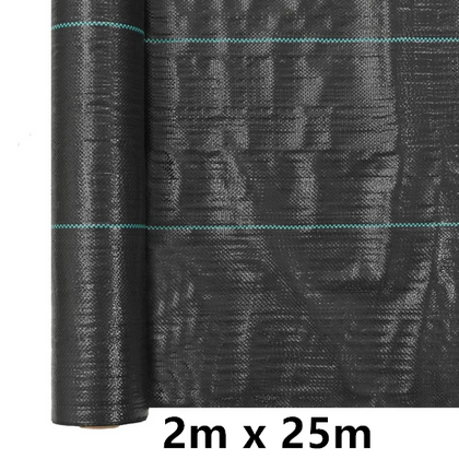 2m*25m Heavy Duty Weed Control Fabric Membrane Garden Ground Cover Mat Landscape