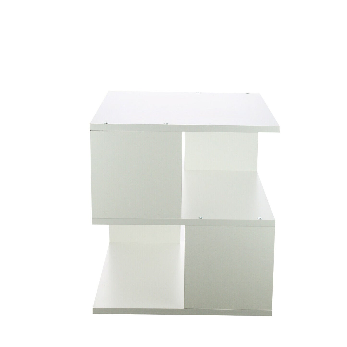 Modern Coffee Tea Table Square Side Desk Bedroom Nightstand with Storage Shelf