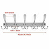 15 Hooks Coat Clothes Door Holder Rack Hook Wall Mounted Hanger Stainless Steel
