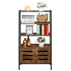 Multifunctional Bookshelf Storage Cabinet Bookcase w/ Shelves & Cupboard