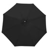 2.7M Outdoor Garden Parasol Patio Sun Shade Round Umbrella Crank Canopy Black