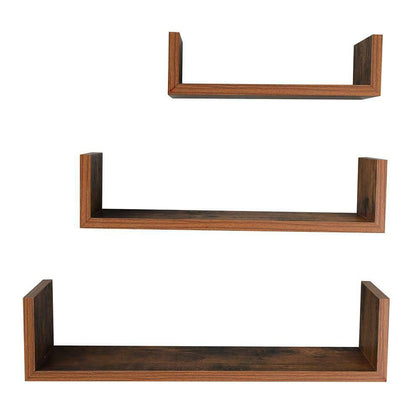 Set of 3 Floating Wall Shelves Picture Ledge Display Rack Bookcase Hanging Shelf