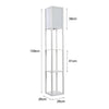 160cm Modern Shelf Floor Lamp Soft Light Open Shelves Storage Display Rack uk