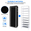 Shoe Rack 10 Tier Cabinet Storage Organiser Stand Shelf 27 Pairs Dustproof Black