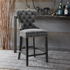 Kitchen Breakfast Bar Stool Velvet Padded Button Back Barstool Counter Chair