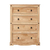 Corona Chest of Drawers Rustic 4 Drawer Mexican Solid Pine Waxed Bedroom Storage