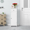 Bedside Cabinet Bathroom Floor Cabinet Kitchen Storage with Drawer, White