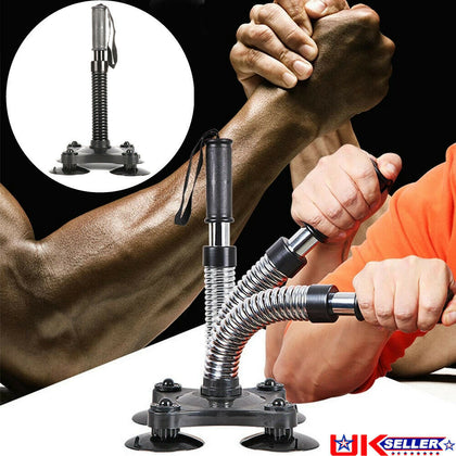 Arm Wrestling Wrist Hand Gripper Set Trainer Forearm Steel Fitness Exerciser