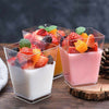 50pcs Square Plastic Dessert Cups Mini Cubes 2oz/60ml Strong Cup Party Decor UK