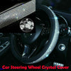 Car Steering Wheel Crystal Sparkled Diamond Cover Leather Skidproof Bling Black