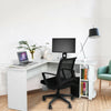 Wooden Corner Computer Desk Home Office L-Shaped Study Gaming Table With Shelves