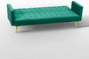 Green Velvet Sofa Bed With Rose/Golden Legs Elegant Sofa bed