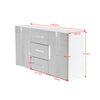 Sideboard Storage Cabinet Cupboards 3 Drawers 2 Doors TV Stand Unit LED Lights