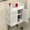 Wall Mounted Cabinet Bathroom Home White Double Door Vanity Storage Cupboard