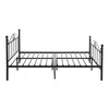 Double Bed Frame Black Metal Size 4ft6 Bedframe Solid Bedstead Base Sustainable