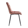 2× Modern Kitchen Dining Chairs Velvet Padded Seat Office Living Room Chair Set