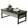 LED Coffee Table Desk Foldable Living Room Lift Up Hidden Storage Bottom Shelf