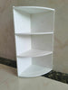 White 3 Tier Wall Mounted Corner Shelf/Shelves Display Dampproof Unit Bathroom
