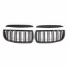Auto Kidney Grille Gloss Black Double Slat for BMW E90 E91 05-08 Style UK Stock