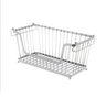 Metal Wire Vegetable Fruit Storage Kitchen Toilet Stackable Caddy Basket Rack