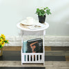 Round Small Side Table Beside Coffee Sofa End Desk Lamp Stand Plant Storage Rack
