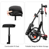 Folding Portable Golf Push Pull Cart Trolley 3 Wheels with Seat Umbrella Holder