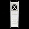 Two Tier Bathroom Cabinet Slim Shelf Cupboard Storage Sink Toilet Paper White