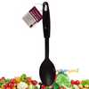 Solid Slotted Spoon Nylon Black Non Stick Cooking Serving Kitchen Heat Resistant