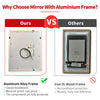 LED Bathroom Mirror With Shaver Socket Illuminated Lights Touch Sensor Demister