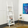 Stylish Ladder Shelving Unit 5 Tier Wall Leaning Bookcase Storage Display