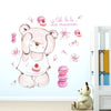 Macaron Bear Wall Stickers for Kids Children Bedroom Decal Decorations UK Seller
