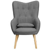 Occasional Soft Fabric Cocktail Wing High Back Armchair Tufted Retro Chair Sofa