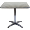 Aluminium Chrome Bistro Table Square Round Stacking Chair Cafe Outdoor Furniture