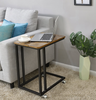 Industrial Side Table Vintage Sofa End On Wheels Stand Rustic Metal Coffee Unit
