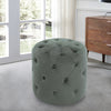 Chesterfield Velvet Footstool Button Upholstered Round Padded Dressing Chairs UK