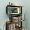 4 Tier Bookcase Bookshelf S Shape Storage Rack Metal Frame Display Stand Ins