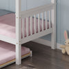 OLIVER WHITE WOODEN BUNK BED WITH TRUNDLE SINGLE